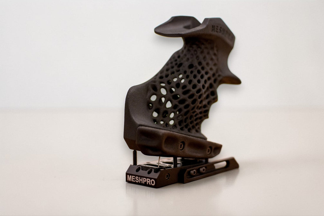 The new MESHPRO High-Tech support system. Your perfect hand support for precision pistol rest shooting.